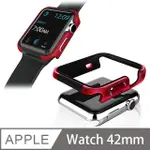 刀鋒EDGE系列 APPLE WATCH 42MM 鋁合金雙料保護殼 保護邊框(野性紅)