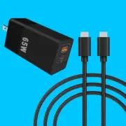65W USB-C PD & QC 3.0 GaN 2-Port Charger Cable for Samsung Galaxy Z Fold 4 F936U