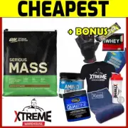 OPTIMUM NUTRITION SERIOUS MASS 5.45kg 12lbs VANILLA // MASS GAINER PROTEIN WHEY