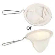 Reusable Coffee Filter Bag Stainless Steel Handle Flannel Cloth Strainer Coffee