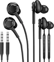 3.5mm Jack Headphones Wired Earbuds with Microphone Earphones(2 Pack)for compatible for Samsung Galaxy S10e S9 Note 7 8 9 Pixel 3a XL LG K40 V60 V70 Stylo Gaming Laptop Video Game PC phone CJJ-S10-ej