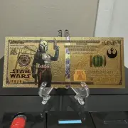 24k Gold Foil Plated Bo-Katan Kryze Star Wars Banknote Collectible