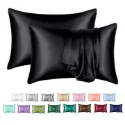 Satin Pillow Case, 2 Pack Satin Queen Silk Pillowcase for Hair and Skin,