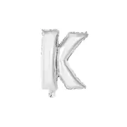 Silver K Alphabet Foil Balloon 35cm Party Decor Supplies AUS Stock
