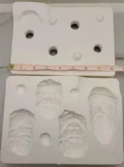 Vtg Santa Kris Kringle Heads Faces 3"-4" Slip Mold Cricket Mold Co. 0-26 206C