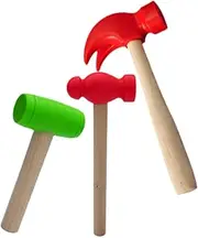ORFOFE 3Pcs Hammer Pounding Creative Hammers for Pretend Parent Fun for Family and Classmates Lightweight and Portable