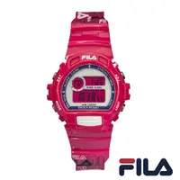 在飛比找PChome24h購物優惠-【FILA 斐樂】時尚運動電子錶-玫瑰粉/38-191-00