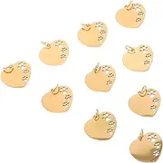 MINAOLULUS 10pcs Heart Shaped Dog Name Tags Durable Pet Id Labels for and Puppies Stylish Blank Tags for Engraving Versatile Accessories for Everyday Use