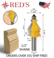 REDS Y80779-8 - 1-3/4" Decorative Molding Router Bit 1/2" Shank