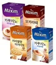 Maxim Cappuccino Vanilla Hazelnut Mocha Macchiato 10Sticks Instant Coffee Korean