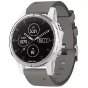 Garmin Unisex Smartwatch Fenix 5S Plus Multisport GPS Grey Strap 010-01987-04