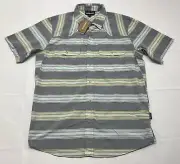 Patagonia Men's Small Short Sleeve Snap Shirt Bandito Tarkine Stripe Blue NWT