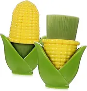 VICASKY 2 Pcs Portable Face Brush Multifunctional Facial Cleaning Brush with Soft Bristles for Exfoliation and Makeup Removal Cute Corn Design for
