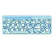 Catzon Joyroom Colorful Bluetooth Keyboard Portable Compact Bluetooth Wireless Keyboard-Blue