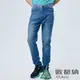 男款薄彈性牛仔風長褲(A1PA2307M藍/透氣/彈性/抗UV)