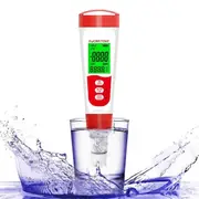 Hydrogen Water Bottle Test Meter, 3 in 1 H2/ORP/Temp Digital Hydrogen Level Tester Pen for Daily Drinking Hydrogen Water Red