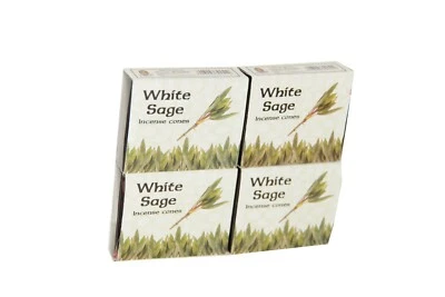 Kamini White Sage Incense Cones 4 Packs / Fragrance Incense Cones Dhoop