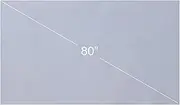 Generic 80-inch Portable Projector Screen, Grey, Rectilinear, Polyester, Foldable Wall Mounted