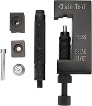 Chain Breaker Tool Kit: for Motorcycle Atv, 6Pc Set with Chain Cutter and Riveting Tool, Fits 520 525 530 Standard and O Ring Chains