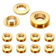 10.5mm(2/5 Inch) Solid Brass Hole Eyelet, 10 Pcs Arc Surface Grommet, Brass Tone