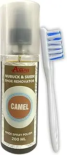 [Color Zebra] Ameo Nubuck and Suede Shoe Polish | Color - Camel | Pack 200 ML | Nubuck and Suede Renovator, Camel, Free Size