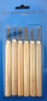 6pcs Wood Carving Hand Chisels, DIY Craft Knife Set Woodworking Tools. #1861