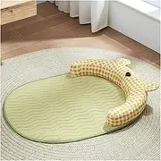 Dog Mat Four Seasons Universal Cat Nest Summer Small and Medium-Sized Dogs Bed Mattress Cat Ice Pad Puppy Supplies(Yellow,L-75x55cm)