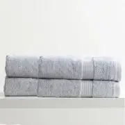 Renee Taylor Stella 4 Piece Silver Bath Sheet Pack