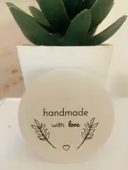20 Swing Gift Tags Handmade with Love White 4.5cm Homemade Packaging Present Tag