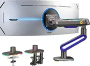 [NB ERGONOMIC] Gaming Monitor Arm for Flat/Ultrawide/Curved Monitors 32 to 60 inch, Heavy Duty Monitor Stand Load up to 20 kg, VESA 75/100 mm Monitor Mount G70-New