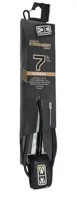 Ocean & Earth Ultimate Big Wave Surfboard Ankle leash 7ft Cord 7mm Black New