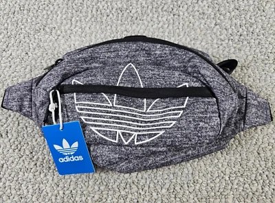 New NWT Adidas Originals National Waist Fanny Pack in Grey/White/Onix Black