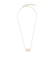 Ferragamo Gancini Charm Claw Fastened Necklace 00,One size golden