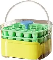 Ice Bucket for Freezer, 2025 New Ice Storage Bucket with Handle, Portable Large Bin Ice Storage with Two-Tier Tray and
