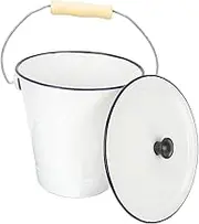 IMIKEYA Enamel Storage Bucket with Lid Milk Can for Home Farm Use Lightweight Pail for Liquid Storage Versatile Ice Container Wine Canister Easy to Carry