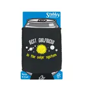 Best Girlfriend Solar System - Funny Novelty Stubby Holder With Base