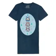 Nintendo Animal Crossing Able Sisters Women's T-Shirt Dress - Navy Acid Wash