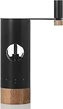 AdHoc MP53 POWERMILL Geared Salt or Pepper Mill | Stainless Steel/Oak Wood | CeraCutXL Ceramic Grinder, 12 Grinder Settings | (H) 200 mm x (D) 60 mm | Black/Brown | Includes 1 x Mill