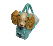 Kurt Adler Christmas Ornament Cocker Spaniel Puppy In Blue Shopping Bag NWT