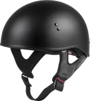 GMAX H145074 HH-45 HALF HELMET NAKED MATTE BLACK SM