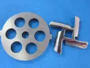 1/2" Meat Grinder plate disc & knife for Back to Basics Waring Pro & Oster