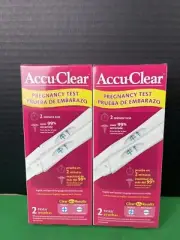 2 PK Accu-Clear 2 Minute 99% Accurate Pregnancy Test 2 Ct Each EXP 10/24