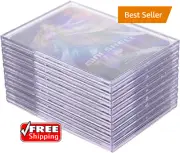 Trading Card Sleeves Hard Plastic Clear Case Holder 10 Baseball Cards Topload +