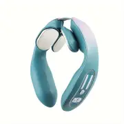 NNETM USB Rechargeable Neck & Head Massager - Luxury 4-Head Heating Massager(Blue)