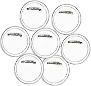 BESPORTBLE 30pcs Clear Acrylic Button Badges Kit with Pin DIY Craft Supplies Personalize Your Badges Durable Round Design Easy to Assemble for Schools and Events