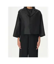 Fabiana Filippi Mikado 3/4 Sleeved Cropped Jacket S,M Black