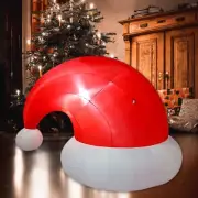 Lighted Christmas Inflatable Santa Hat Holiday Weatherproof Props Xmas Hat