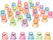 30 Pcs Figure Miniature Ghost Mini Resin Ghost Miniature Halloween Figurines for Fairy Garden Halloween Mini House Decor