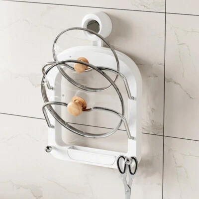 Multifunctional Pots Lid Storage Rack for Neat and Tidying Countertops