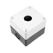 Shove Button Switch Control Station Box 22mm 1 Button Hole Black and White